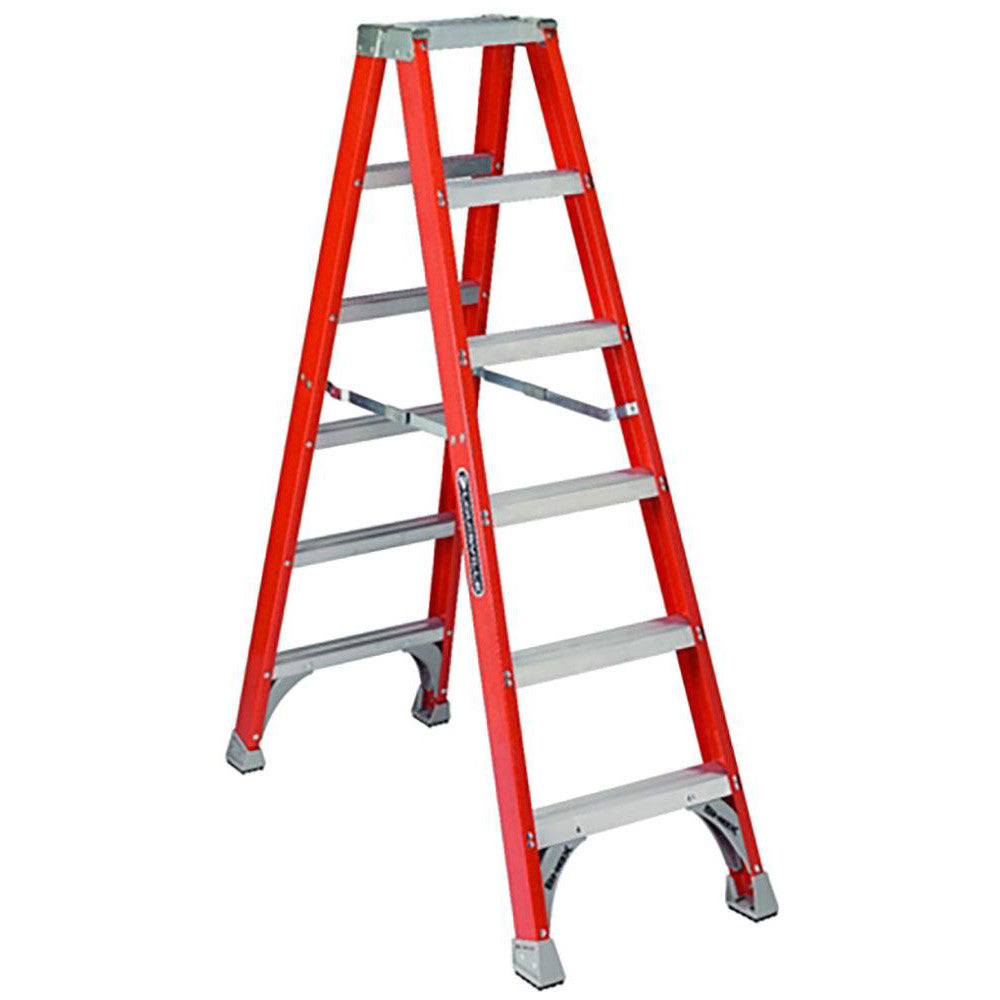 Louisville FM1506 5-Step Fiberglass Step Ladder Type IA, 6' High