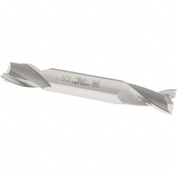 OSG 5221100 Square End Mill 1/2'' Dia, 13/16'' LOC, 1/2'' Shank Dia, 3-3/4'' OAL, 2 Flutes, Cobalt