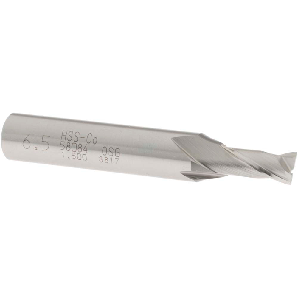 OSG 5808400 Square End Mill 0.2559'' Dia, 1/2'' LOC, 3/8'' Shank Dia, 2-5/16'' OAL, 2 Flutes, Cobalt