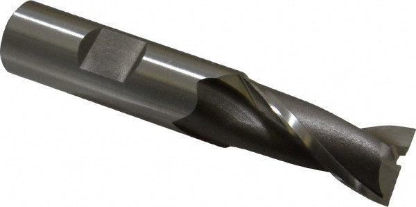 OSG 5802100 Square End Mill 0.6299'' Dia, 1-5/16'' LOC, 5/8'' Shank Dia, 3-7/16'' OAL, 2 Flutes, Cobalt