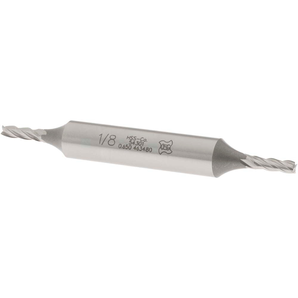 OSG 5430100 Square End Mill 1/8'' Dia, 3/8'' LOC, 3/8'' Shank Dia, 3-1/16'' OAL, 4 Flutes, Cobalt