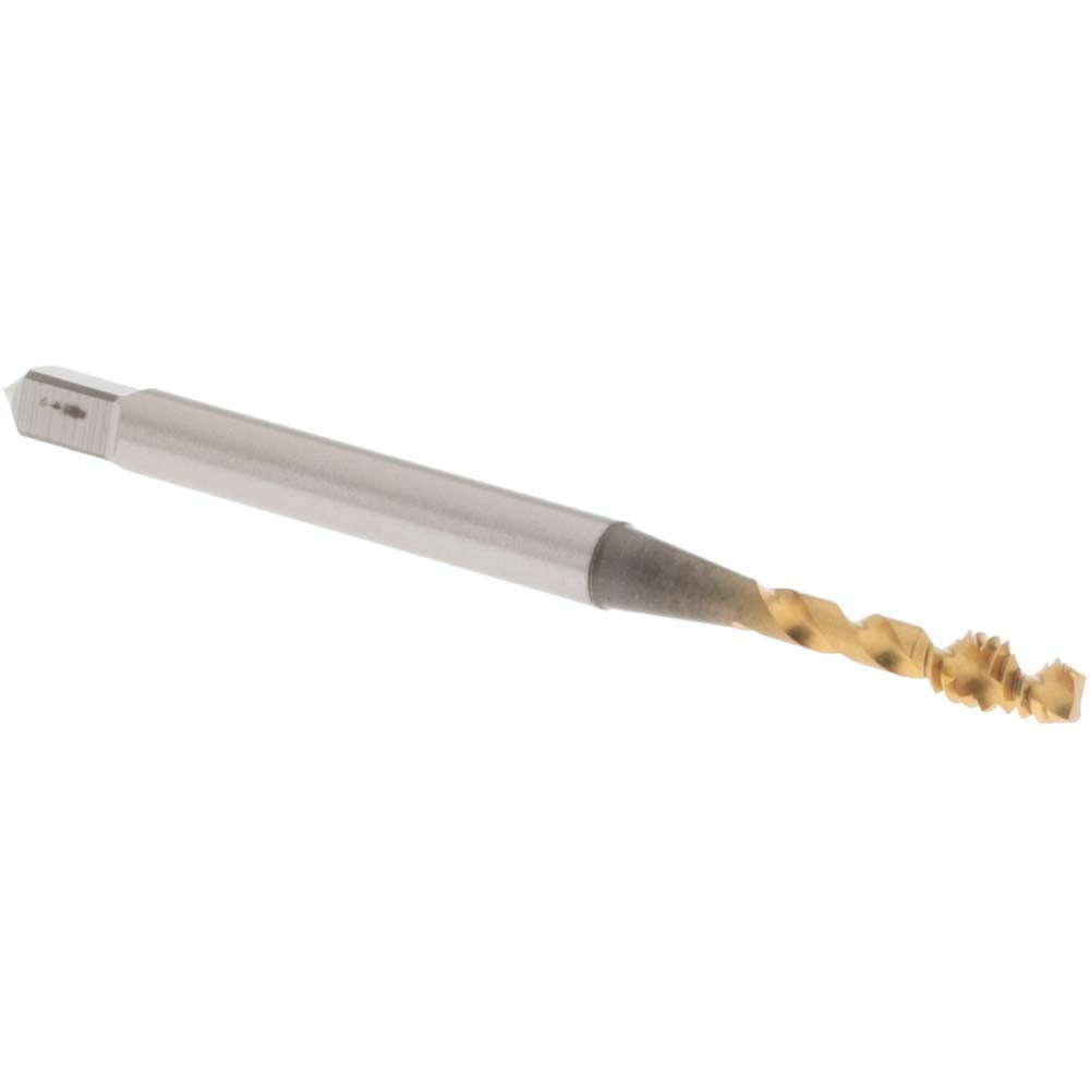 OSG 1763905 Spiral Flute Tap #4-40 UNC, 2 Flutes, Modified Bottoming, 2B Class of Fit, Vanadium High Speed Steel, TIN Coated