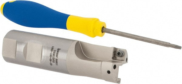Iscar 3260042 Indexable Insert Drill DRM1000-1000-100-09-1D, 1" Max Dia, 1" Max Depth, 1xD, 1" Shank Dia