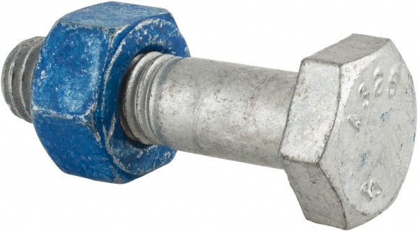 Value Collection HCI30500200NG-010BX Hex Head Bolt 1/2-13, 2" Length Under Head, Steel, Grade A325