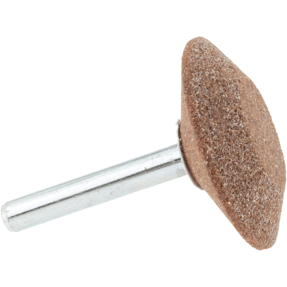 Norton 61463624404 Mounted Point 3/8" Thick, 1/4" Shank Dia, A36, 60 Grit, Medium