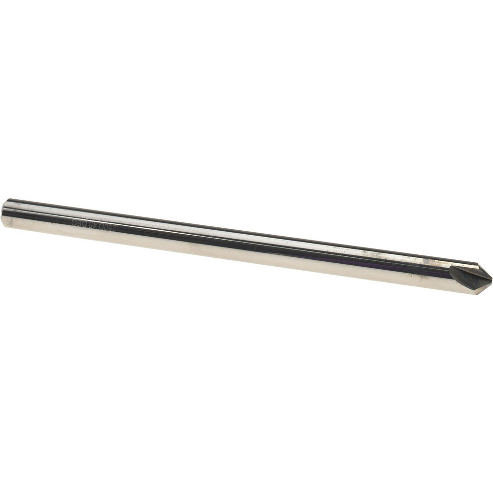 Harvey Tool 48545 Chamfer Mill 1/4" Dia, 1/4" Shank Dia, 90 deg, 3 Flute, Solid Carbide, Single End