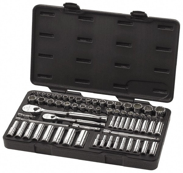 GEARWRENCH 83000 Deep Standard Socket Set 68 Pc, 1/4"3/8" Drive, 3/16 to 7/8" Socket