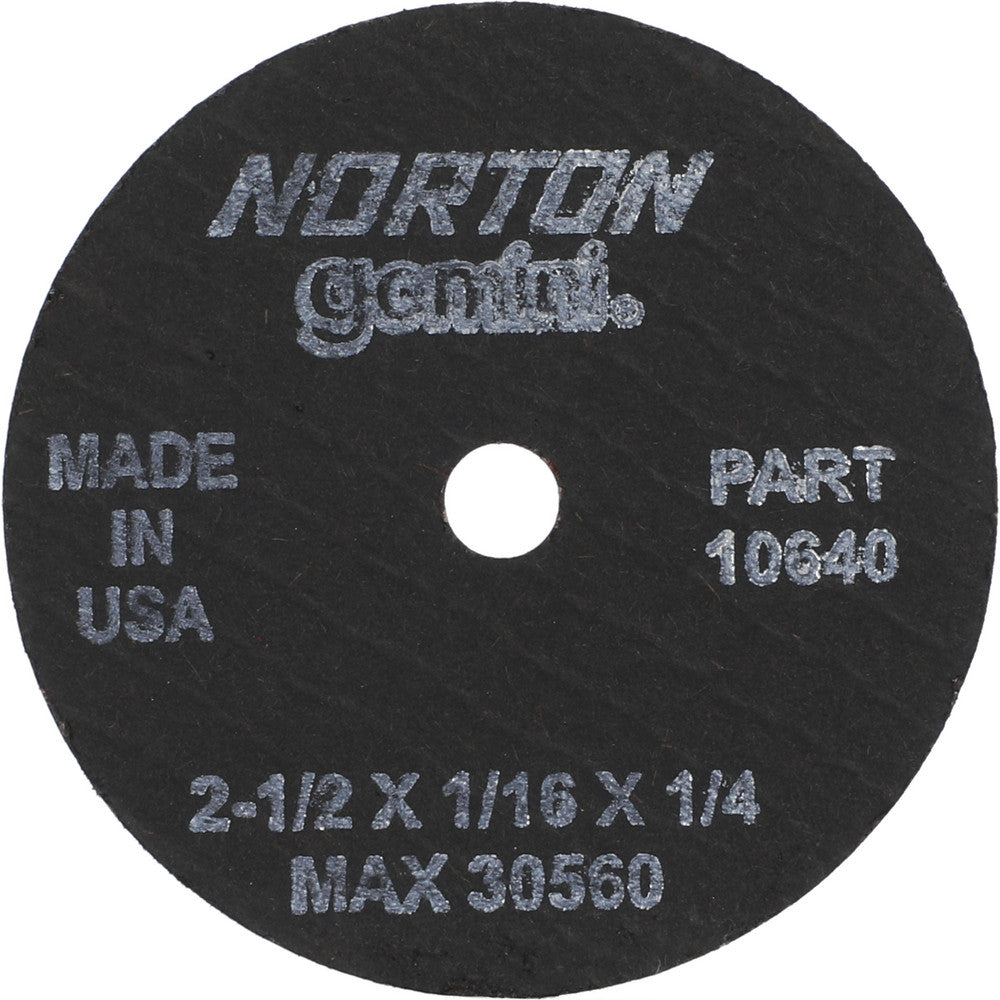 Norton 66243510640 Cut-Off Wheel 2-1/2" Dia, 1/16" Thick, 1/4" Hole, Aluminum Oxide