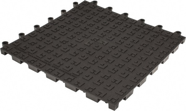 Wearwell 562.78X18X18BK-CS10 Anti-Fatigue Modular Solid Grid Mat Dry Environment, 18" Long, 18" Wide, 7/8" Thick, Black