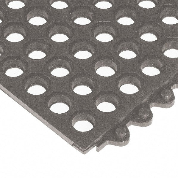 Wearwell 572.58X3X3CFRBK Anti-Fatigue Modular Tiles Mat Dry & Wet Environment, 36" Long, 36" Wide, 5/8" Thick, Black