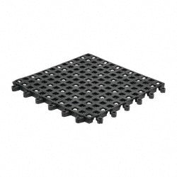 Wearwell 560.78x18x18BK-CS10 Anti-Fatigue Modular Open Grid Mat Dry & Wet Environment, 18" Long, 18" Wide, 7/8" Thick, Black