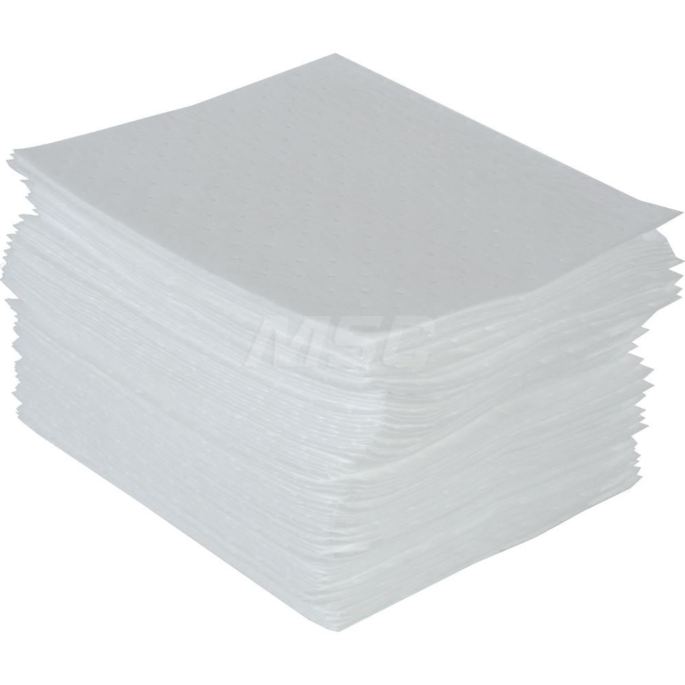 PRO-SAFE QEP100SMS Sorbent Pad Oil Only Use, 15" Wide, 17" Long, 30 gal, White