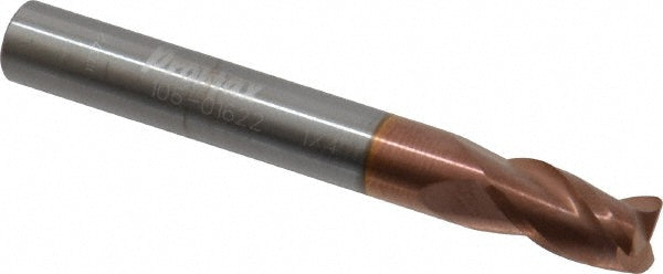 ProMax 106-01622 Corner Radius End Mill 1/4" Dia, 3/8" LOC, 0.02" Radius, 3 Flutes, Solid Carbide