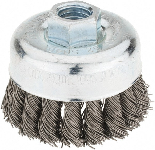 Milwaukee Tool 48-52-5040 Cup Brush 3" Dia, 0.023" Wire Dia, Steel, Knotted