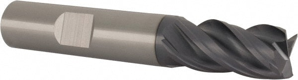 Kyocera SGS Precision Tools 36534 Square End Mill 1/2'' Dia, 1'' LOC, 1/2'' Shank Dia, 3'' OAL, 4 Flutes, Solid Carbide