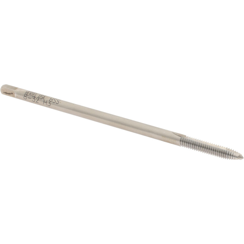 Hertel G837631 Extension Tap 8-32, 2 Flutes, H3, Bright/Uncoated, High Speed Steel, Spiral Point