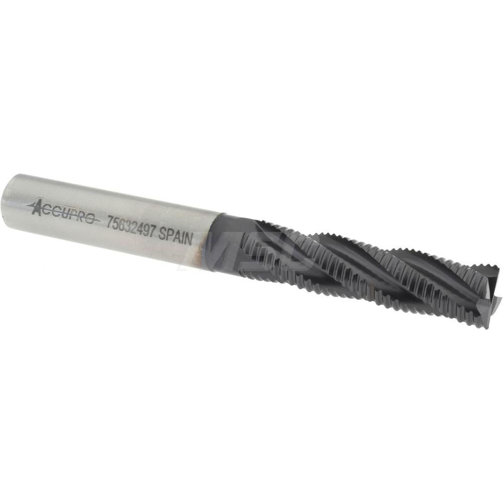 Accupro 35403 Corner Chamfer End Mill 0.375" Dia, 1.5" LOC, 4 Flute, Powdered Metal