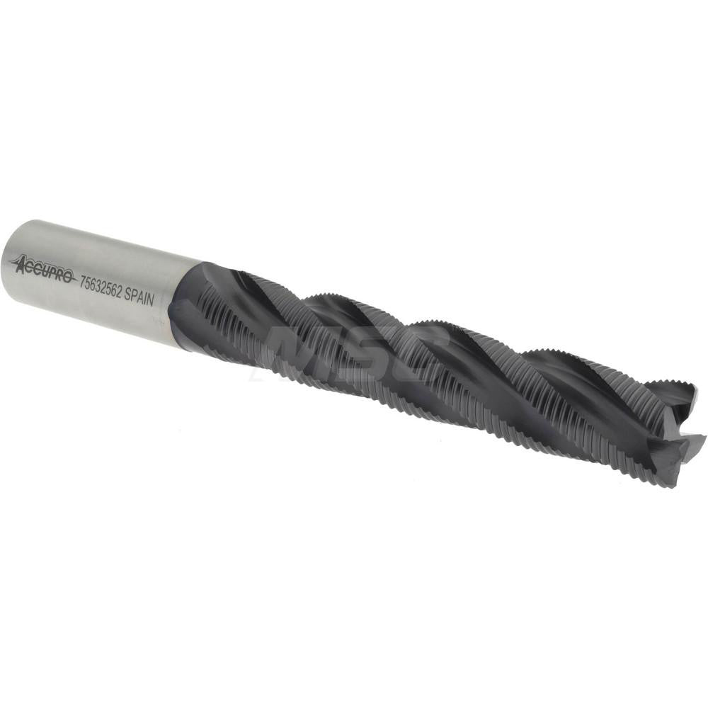 Accupro 35410 Corner Chamfer End Mill 0.75" Dia, 4.125" LOC, 4 Flute, Powdered Metal