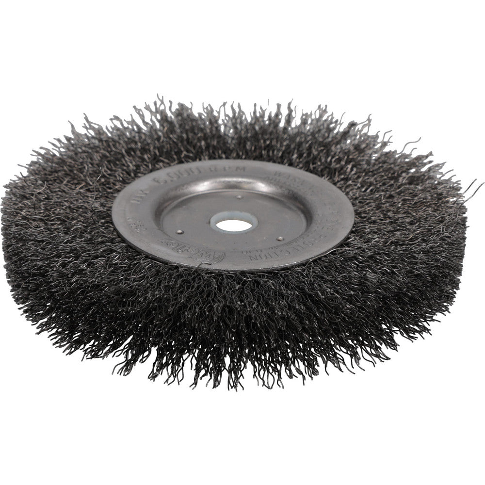 Weiler 98535 Wheel Brush 6" Wheel Dia, 3/4" Face Width, 0.0140" Wire Dia, Crimped