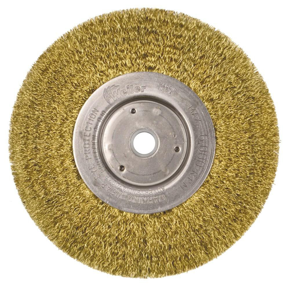 Weiler 01475 Wheel Brush 6" Wheel Dia, 1/2" Face Width, 0.0118" Wire Dia, Crimped