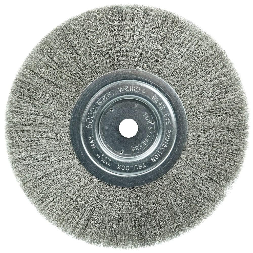 Weiler 01775 Wheel Brush 8" Wheel Dia, 1/2" Face Width, 0.0060" Wire Dia, Crimped