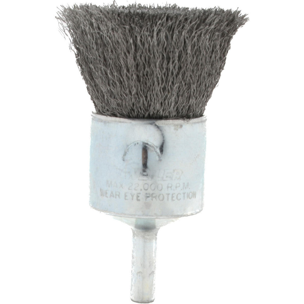 Weiler 98539 End Brushes 1" Dia, Steel, Crimped Wire