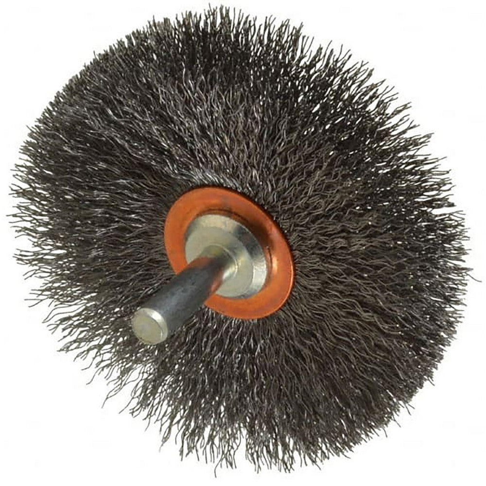 Weiler 98542 Wheel Brush 3" Wheel Dia, 1/2" Face Width, 0.0080" Wire Dia, Crimped