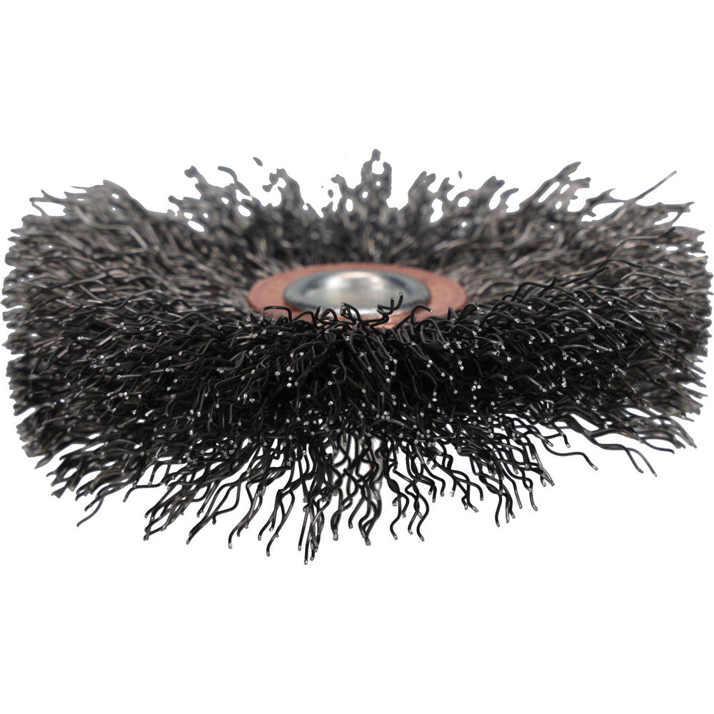 Weiler 17617 Wheel Brush 3" Wheel Dia, 1/2" Face Width, 0.0140" Wire Dia, Crimped