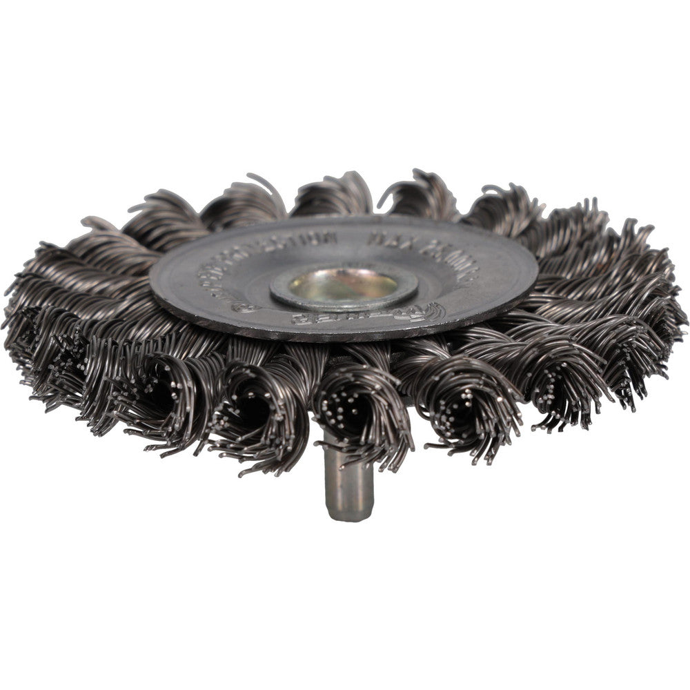 Weiler 17682 Wheel Brush 3-1/4" Wheel Dia, 3/8" Face Width, 0.0200" Wire Dia, Knotted