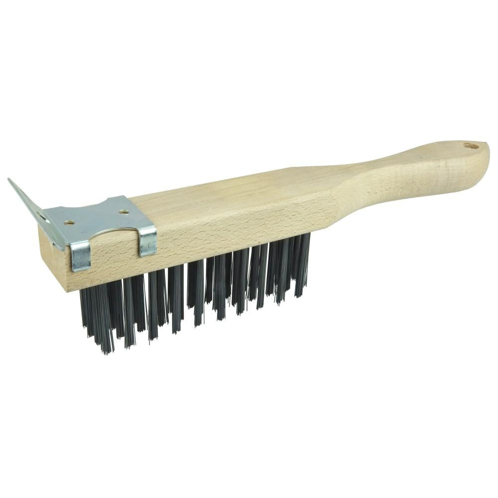 Weiler 25211 Scratch Brush 4 Row, 11 Column, Steel