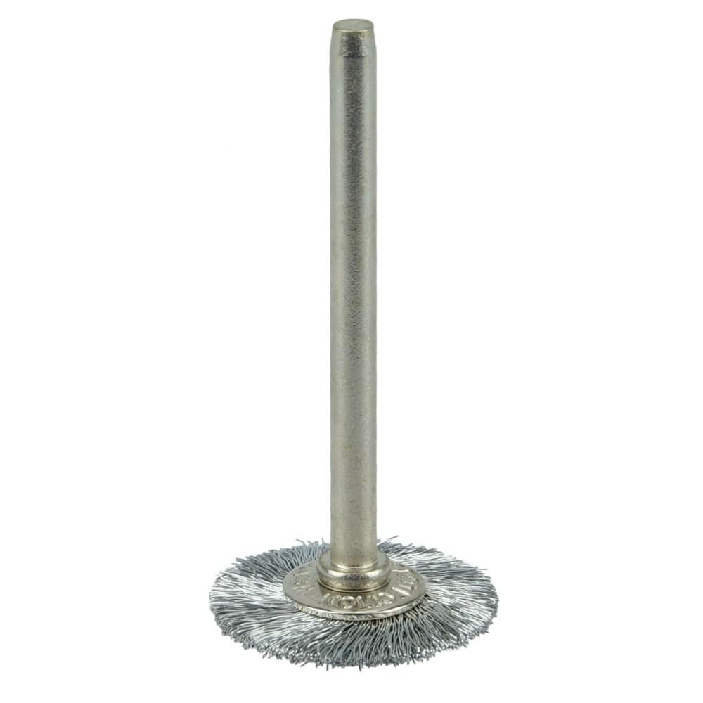 Weiler 26000 Wheel Brush 3/4" Wheel Dia, 0.0030" Wire Dia, Crimped