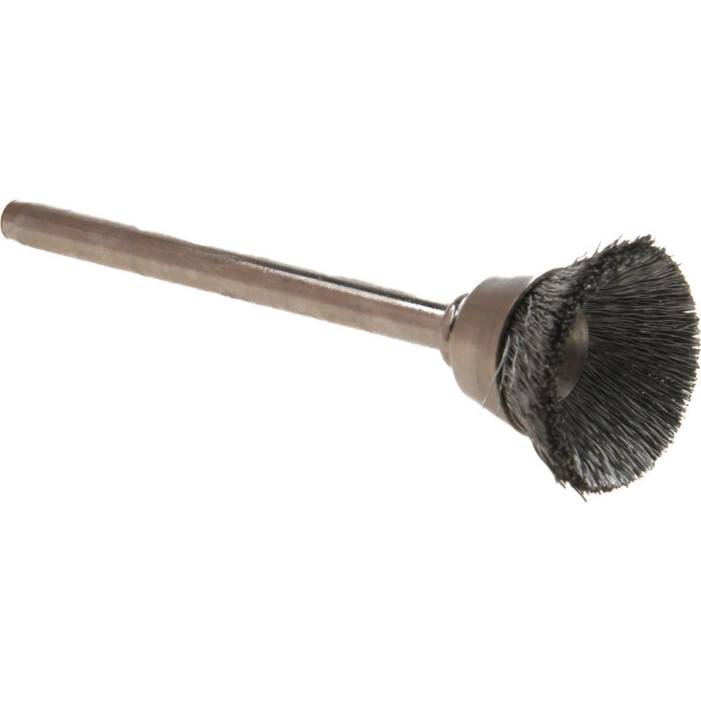 Weiler 98434 Cup Brush 5/8" Dia, 0.005" Wire Dia, Steel, Crimped