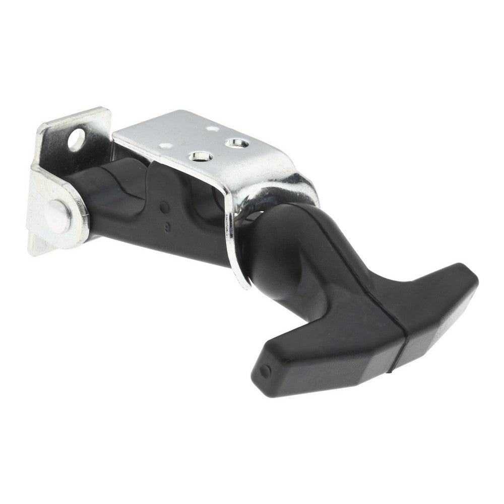 Value Collection 37-10-086-10-P Draw Door Latch 2.438" OAW, 1-1/4" OAH, Aluminum (Rivet), EPDM Rubber (Handle) & 1010 Steel (Keeper & Bracket)