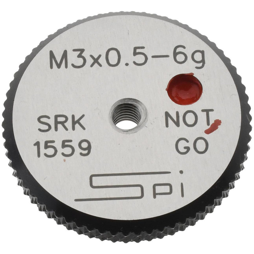 SPI 34-466-3 Threaded Ring Gage M3 x 0.50 Thread, Metric, Class 6G, No Go