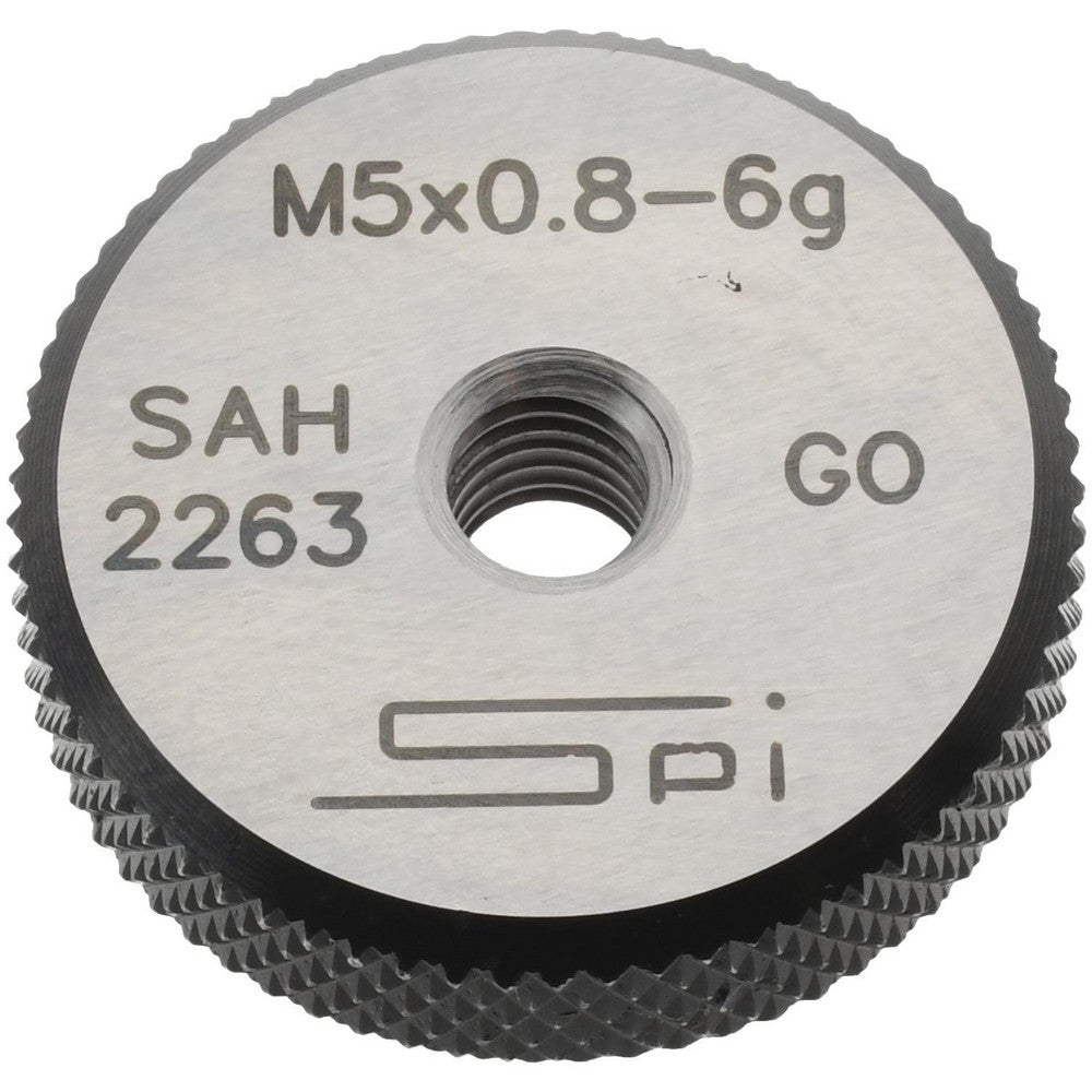 SPI 34-473-9 Threaded Ring Gage M5 x 0.80 Thread, Metric, Class 6G, Go