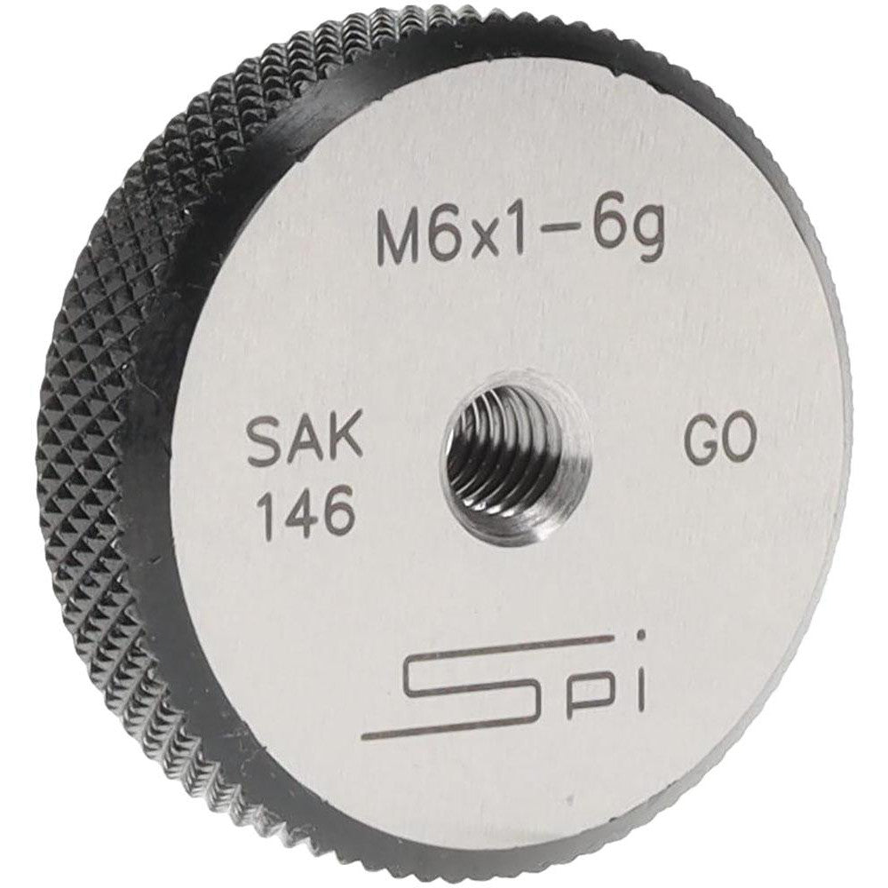 SPI 34-475-4 Threaded Ring Gage M6 x 1.00 Thread, Metric, Class 6G, Go