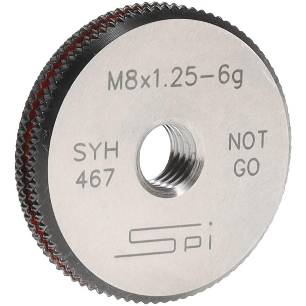 SPI 34-482-0 Threaded Ring Gage M8 x 1.25 Thread, Metric, Class 6G, No Go