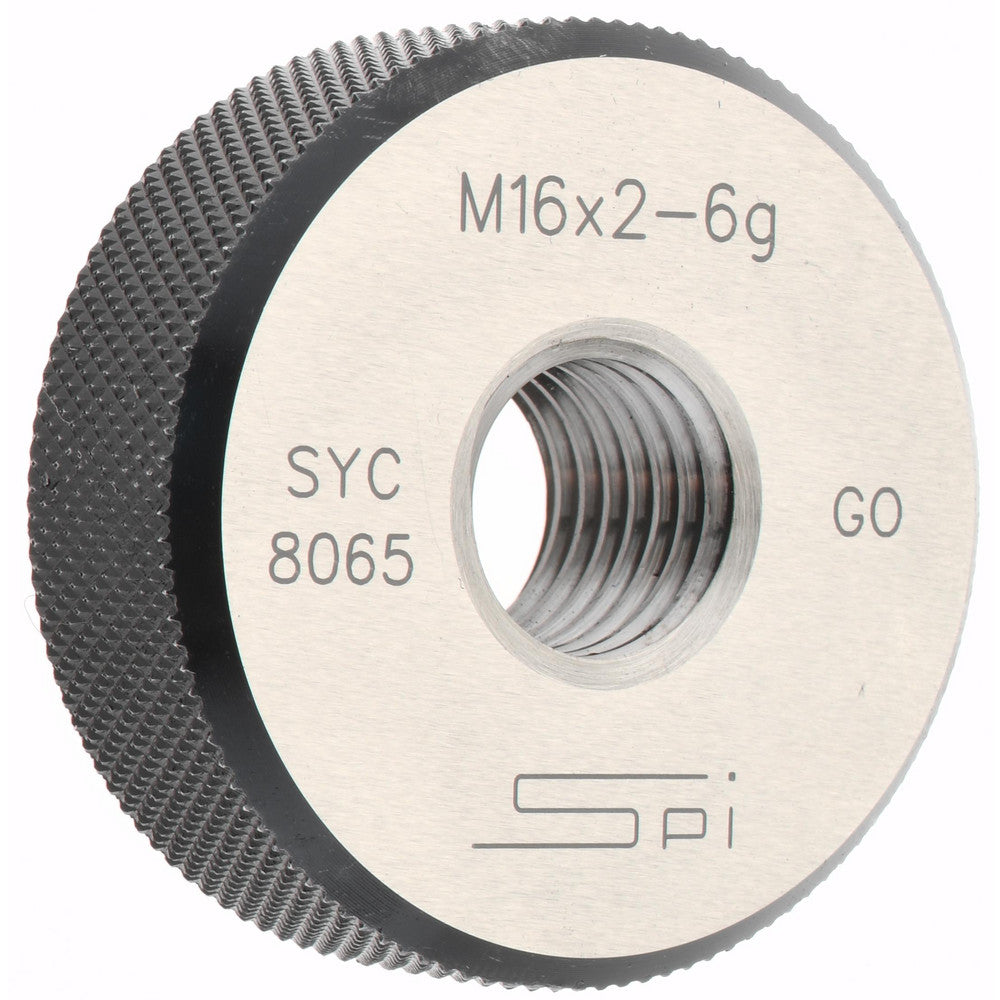 SPI 34-497-8 Threaded Ring Gage M16 x 2.00 Thread, Metric, Class 6G, Go