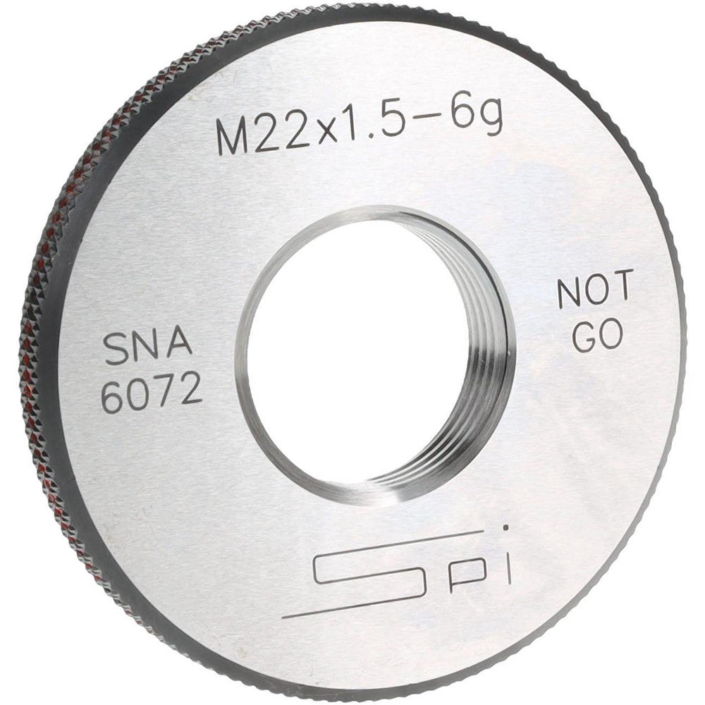 SPI 34-508-2 Threaded Ring Gage M22 x 1.50 Thread, Metric, Class 6G, No Go