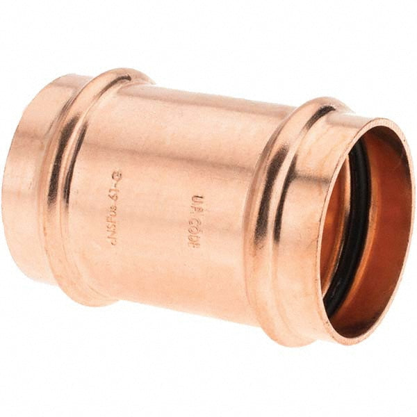 NIBCO 9002350PC Wrot Copper Pipe Coupling 2" Fitting, P x P, Press Fitting, Lead Free