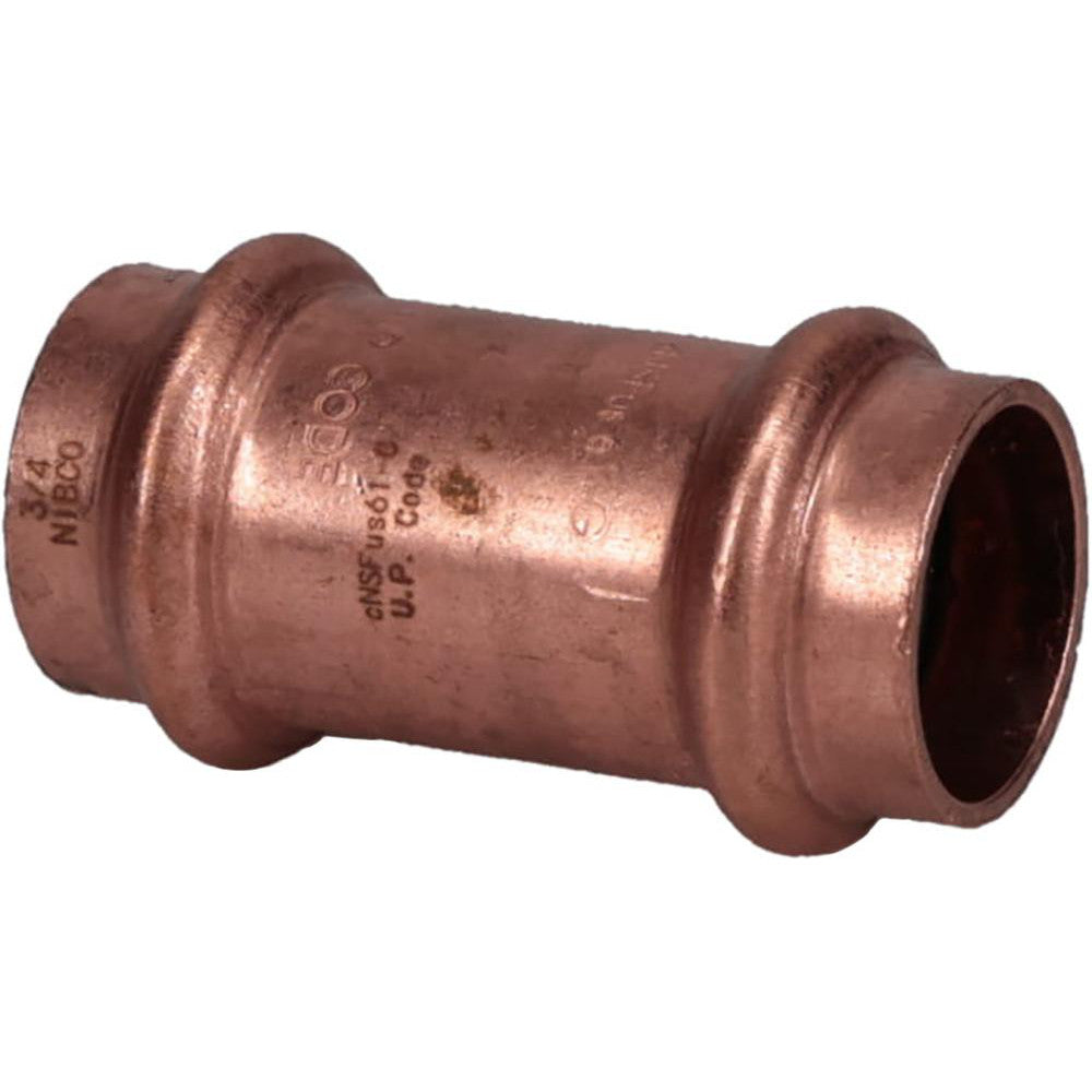 NIBCO 9020400PC Wrot Copper Pipe Coupling 3/4" Fitting, P x P, Press Fitting, Lead Free