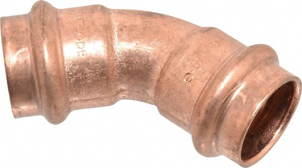 NIBCO 9042900PC Wrot Copper Pipe 45 ° Elbow 3/4" Fitting, P x P, Press Fitting, Lead Free