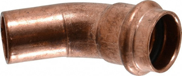 NIBCO 9046300PC Wrot Copper Pipe 45 ° Elbow 3/4" Fitting, FTG x P, Press Fitting, Lead Free