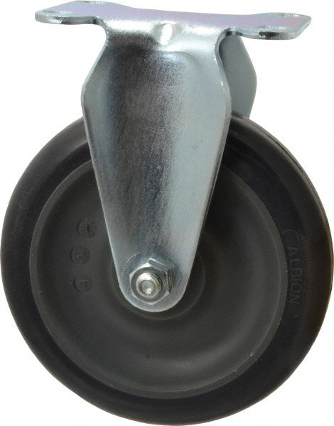 Albion 02XA05031R Rigid Top Plate Caster Polyurethane, 5" Wheel Dia, 1-1/4" Wheel Width, 350 lb Capacity, 6-3/16" OAH
