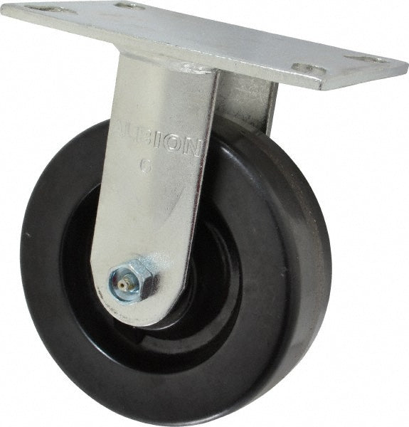 Albion 62TM06201R Rigid Top Plate Caster Phenolic, 6" Wheel Dia, 2" Wheel Width, 1,400 lb Capacity, 7-1/2" OAH