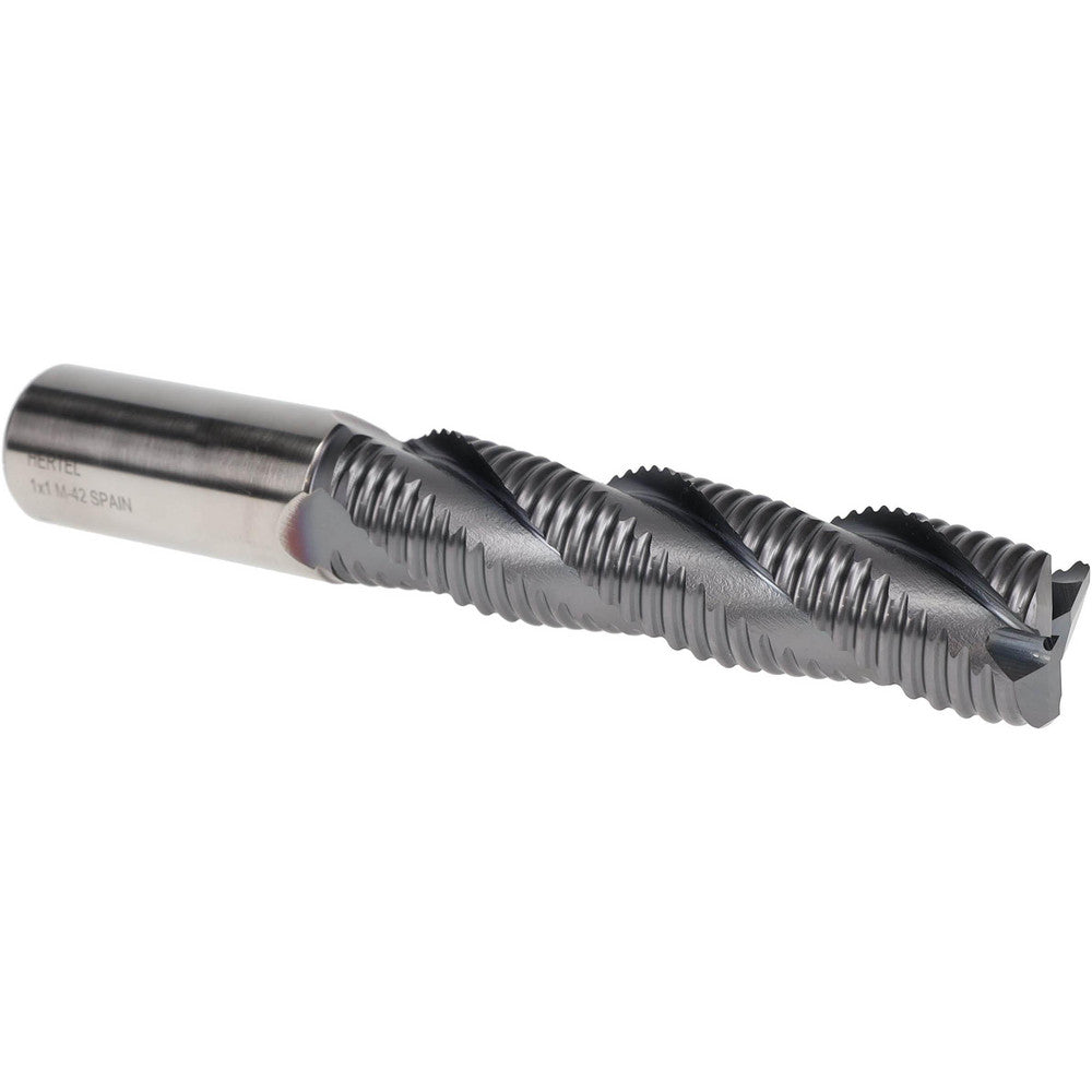 Hertel 75987776 Roughing End Mill 1" Dia, 3 Flute, Coarse Pitch, Single End, Cobalt