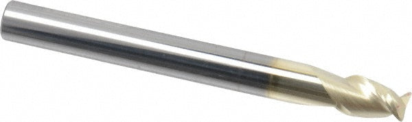 Accupro 313021 Corner Radius End Mill 1/4" Dia, 3/8" LOC, 45 deg Helix, Corner Radius End, Centercutting