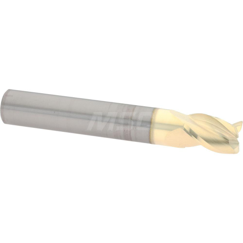 Accupro 314711 Corner Radius End Mill 3/8" Dia, 1/2" LOC, 0.0200" Radius, 3 Flute, Solid Carbide