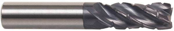Accupro 95168714 Roughing End Mill 5/8" Dia, 4 Flute, Single End, Solid Carbide, Chipbreaker