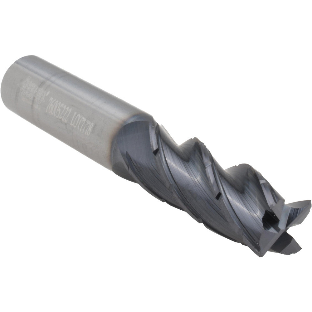 Accupro 95168409 Roughing End Mill 1/2" Dia, 4 Flute, Single End, Solid Carbide, Chipbreaker